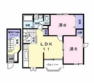 リブトーラス 1番館【2階】の間取り