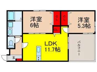 GRAND STEADY 服部本町【2階】の間取り