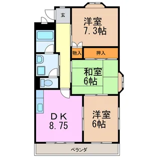 リバティー・ヒル乗鞍【1階】の間取り