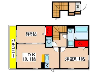 ルミエールA【1階】の間取り