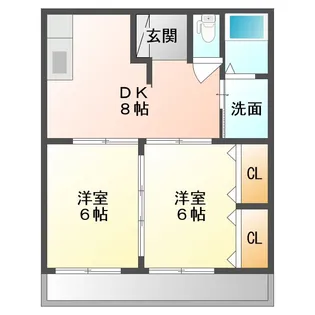 サニーフラット【1階】の間取り