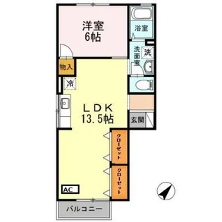 セジュール大町西【2階】の間取り