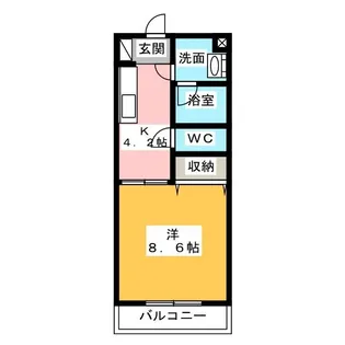 ミルレーブI【1階】の間取り