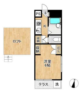 ジュネパレス市川第26【1階】の間取り