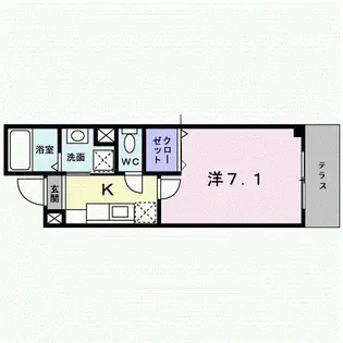 ノーブルコート万寿寺【1階】の間取り