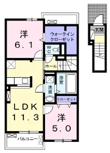 クロスロード・シン【2階】の間取り