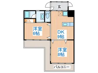 オレンジフラット【3階】の間取り