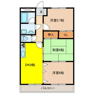 メイプルハウス【1階】の間取り