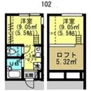 アモーレ戸部【1階】の間取り