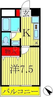 ピアリープレイス【2階】の間取り