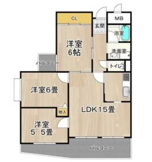 フレアコート京橋【3階】の間取り