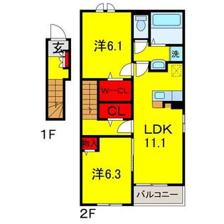 ウルルI【1階】の間取り