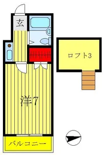 レオパレス松戸第11【2階】の間取り