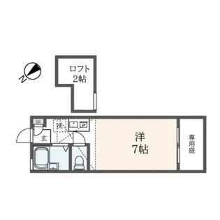 リトルウイング【1階】の間取り