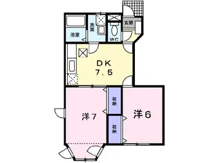 クレストール北島C【1階】の間取り