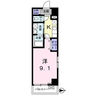 プラステ東島田【7階】の間取り