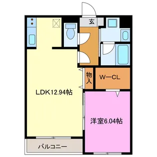クローバーII【2階】の間取り