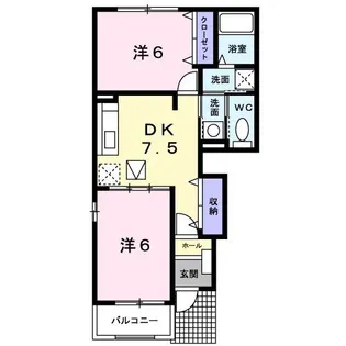 サンセールII【1階】の間取り