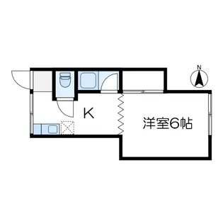 栗谷コーポ【2階】の間取り