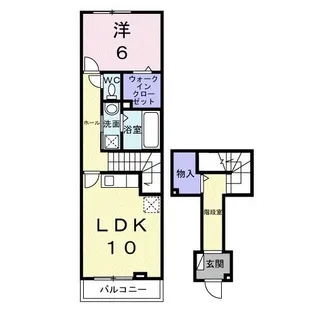 ア コート デ パルク【2階】の間取り