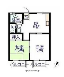 ベイビューハイツマボリ【1階】の間取り
