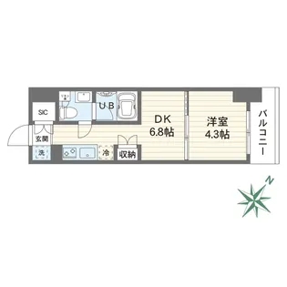 プライムネクサス大鳥居 Bell Court【3階】の間取り