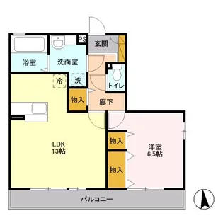 フレール西城南【3階】の間取り