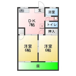 ファインコート桃山【1階】の間取り