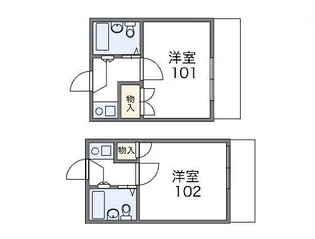 レオパレス岡崎第3【1階】の間取り
