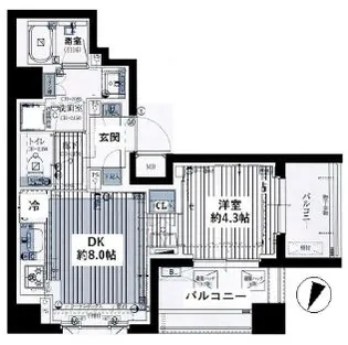 Brillia中野【5階】の間取り