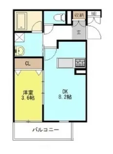 プライムコート豊津【3階】の間取り