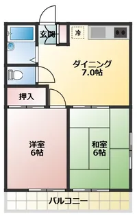 第5三上コーポ【2階】の間取り
