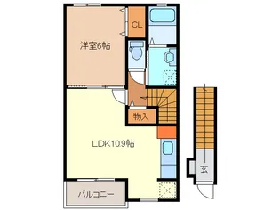 サンライズ コーポ【2階】の間取り