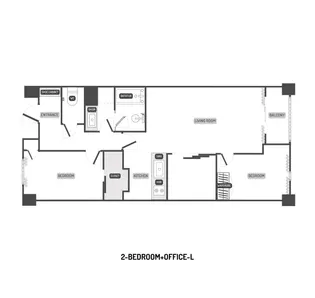 Dash Living Aoyama-P2BR-Unfurnished【4階】の間取り