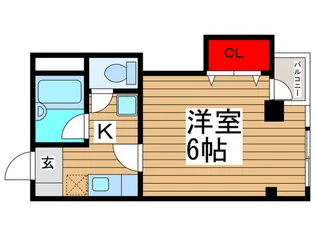 エスポワールハギ【1階】の間取り