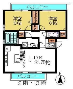 ベルテ【3階】の間取り