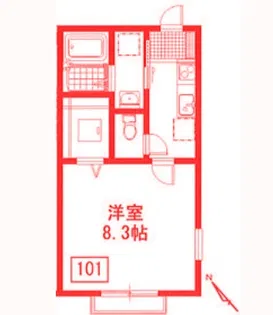 メゾンクレール【1階】の間取り