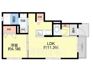 CoCo絹延【1階】の間取り