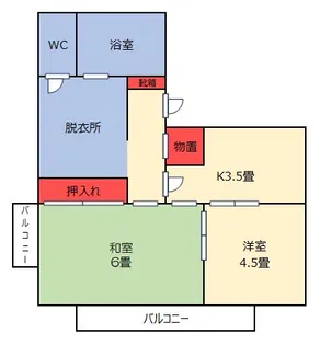 サンハイツ【1階】の間取り