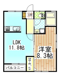 パープルタウン【2階】の間取り