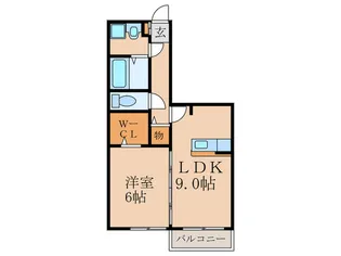 ルーチェ大亀谷【1階】の間取り