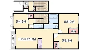 アヴェニーレ西井ノ口【2階】の間取り