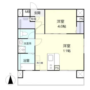 Vets U,BLD【6階】の間取り
