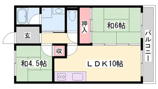 コーポ白浜【1階】の間取り