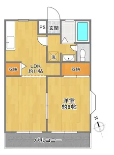 ソレイユ小川【1階】の間取り