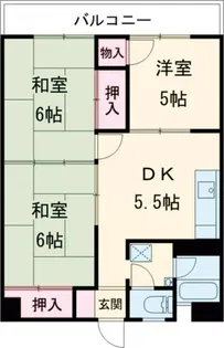 ロイヤルマンション大牟田【2階】の間取り