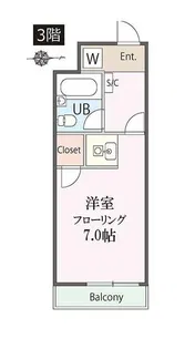 朝日プラザ桜新町【3階】の間取り
