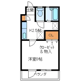 グローリアスコート【2階】の間取り