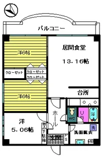 東京都北区田端新町2【マンション】の間取り