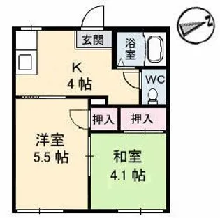 藤村アパート【2階】の間取り